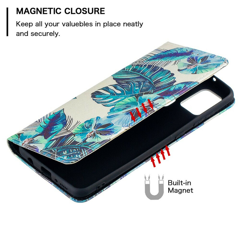 Flip Cover Samsung Galaxy A21s Feuilles Flip Cover Samsung Galaxy A21s Feuilles