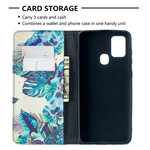 Flip Cover Samsung Galaxy A21s Feuilles Flip Cover Samsung Galaxy A21s Feuilles