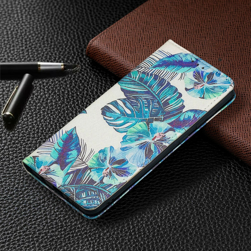 Flip Cover Samsung Galaxy A21s Feuilles Flip Cover Samsung Galaxy A21s Feuilles