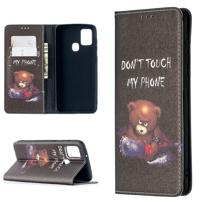 Flip Cover Samsung Galaxy A21s Ours Dangereux Flip Cover Samsung Galaxy A21s Ours Dangereux