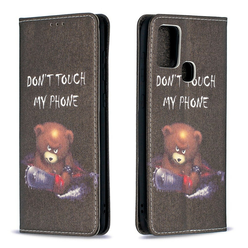 Flip Cover Samsung Galaxy A21s Ours Dangereux Flip Cover Samsung Galaxy A21s Ours Dangereux