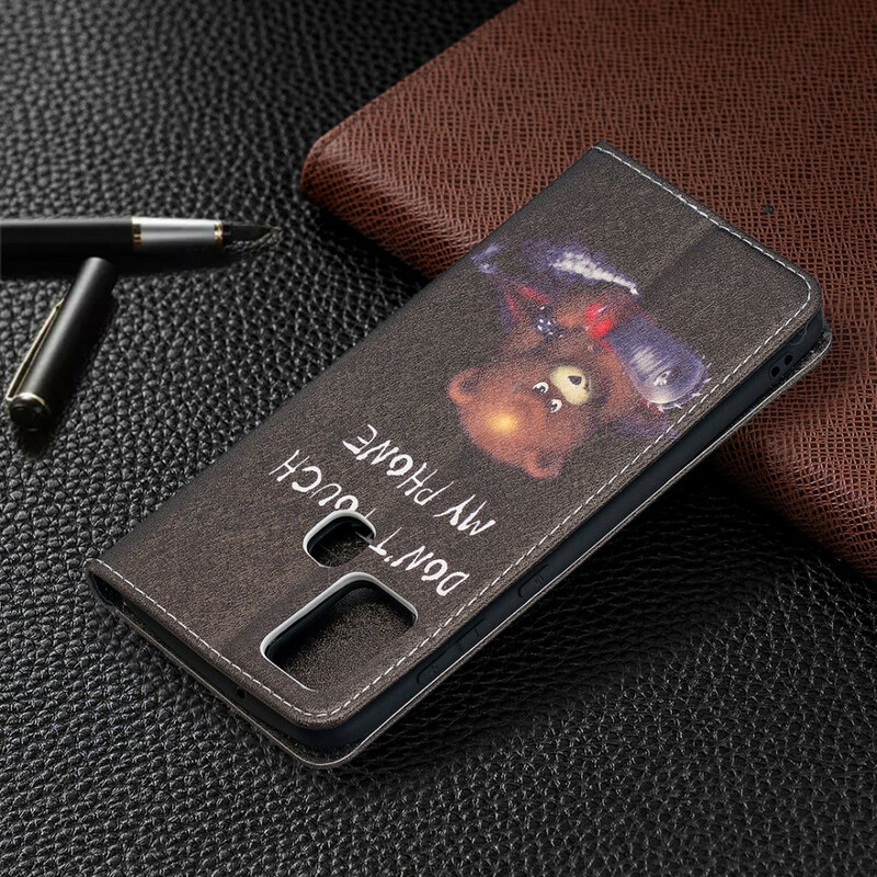 Flip Cover Samsung Galaxy A21s Ours Dangereux Flip Cover Samsung Galaxy A21s Ours Dangereux