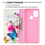 Flip Cover Samsung Galaxy A21s Papillons Colorés Flip Cover Samsung Galaxy A21s Papillons Colorés