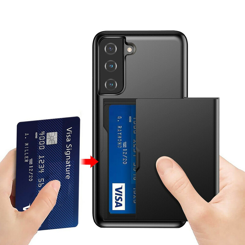 Coque Samsung Galaxy S21 FE Porte-Carte à Glissière Coque Samsung Galaxy S21 FE Porte-Carte à Glissière