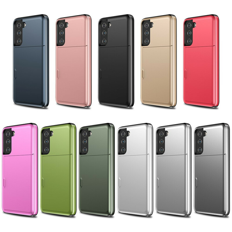 Coque Samsung Galaxy S21 FE Porte-Carte à Glissière Coque Samsung Galaxy S21 FE Porte-Carte à Glissière