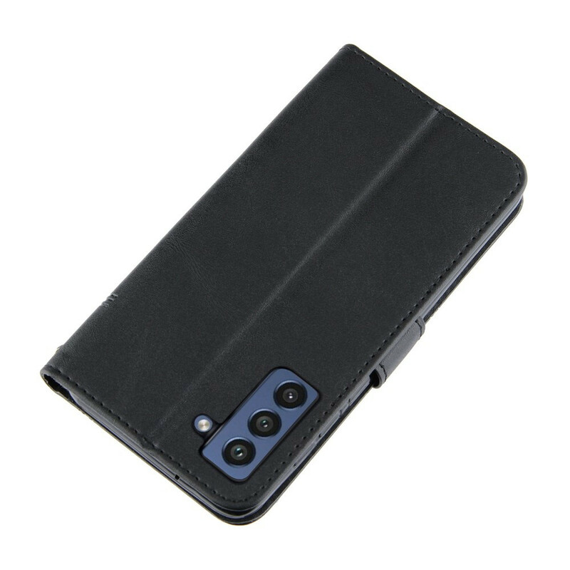 Housse Samsung Galaxy S21 FE Effet Cuir Géo à Lanière Housse Samsung Galaxy S21 FE Effet Cuir Géo à Lanière