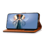 Housse Samsung Galaxy S21 FE Simili Cuir avec Sangle KHAZNEH