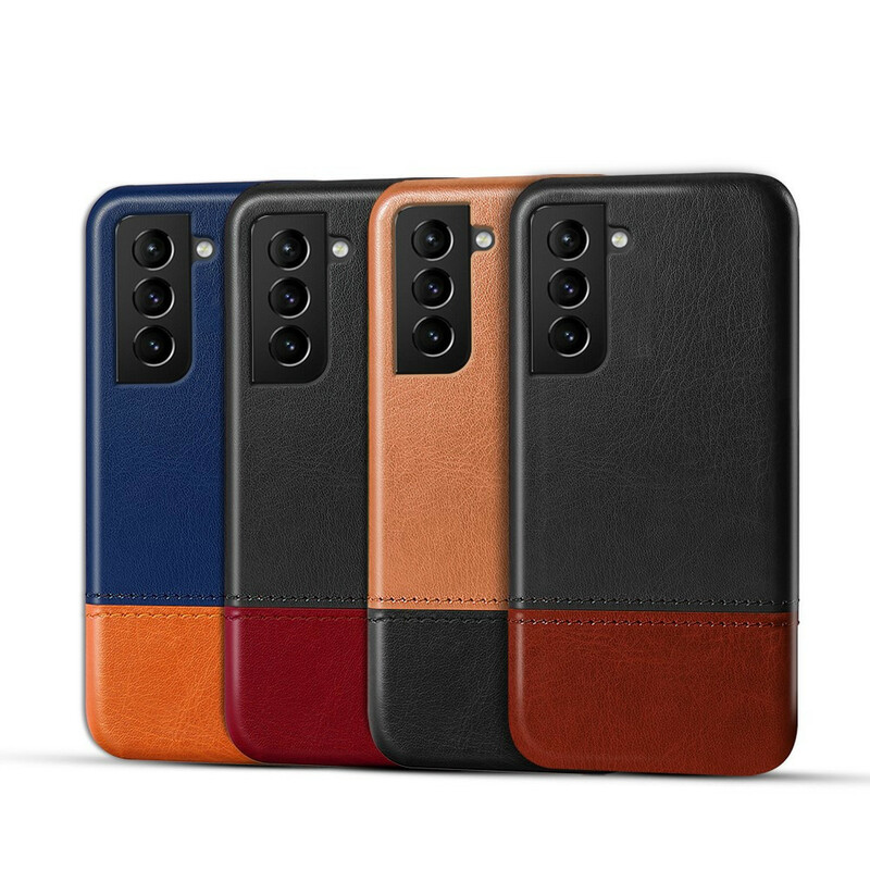 Coque Samsung Galaxy S21 FE Effet Cuir Bicolore KSQ Coque Samsung Galaxy S21 FE Effet Cuir Bicolore KSQ