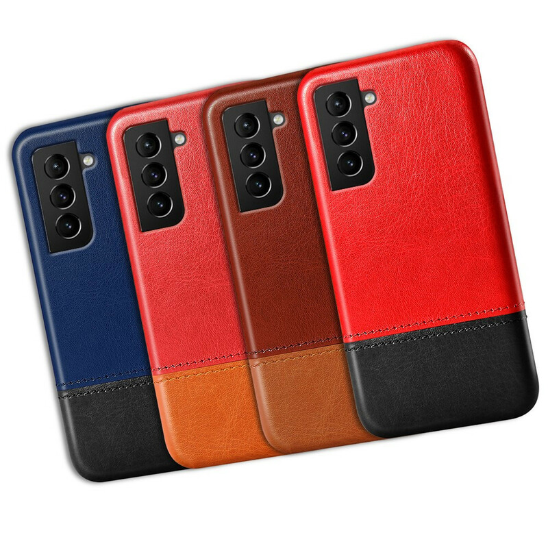 Coque Samsung Galaxy S21 FE Effet Cuir Bicolore KSQ Coque Samsung Galaxy S21 FE Effet Cuir Bicolore KSQ