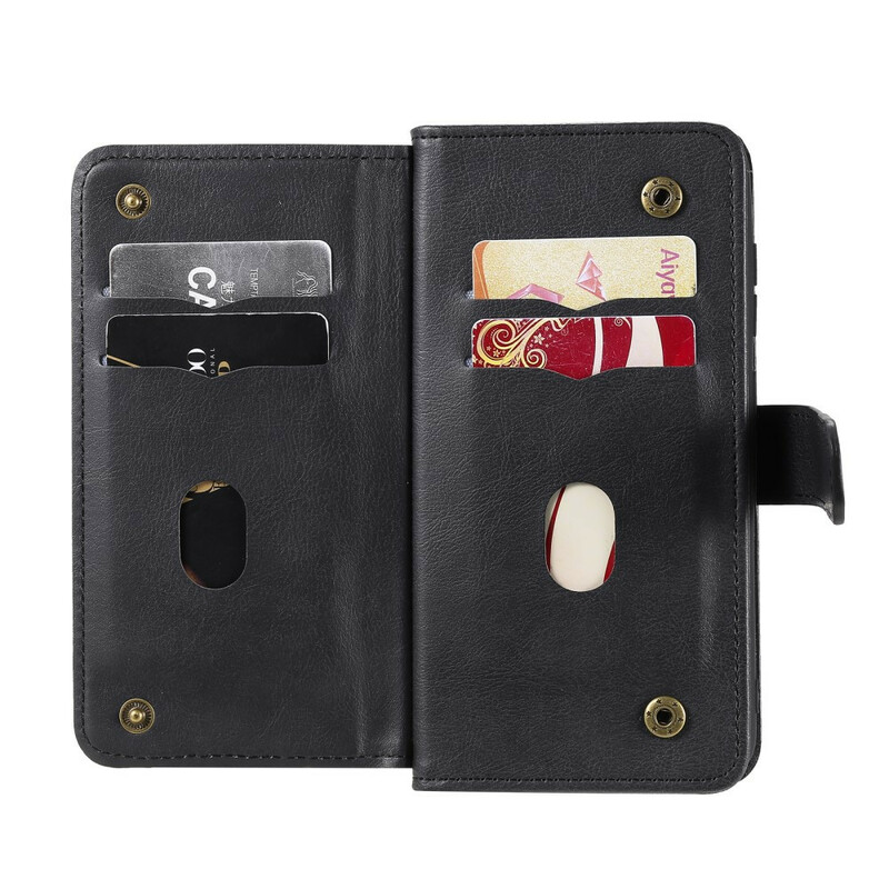 Housse Samsung Galaxy S21 FE Simili Cuir 10 Porte-Cartes Housse Samsung Galaxy S21 FE Simili Cuir 10 Porte-Cartes
