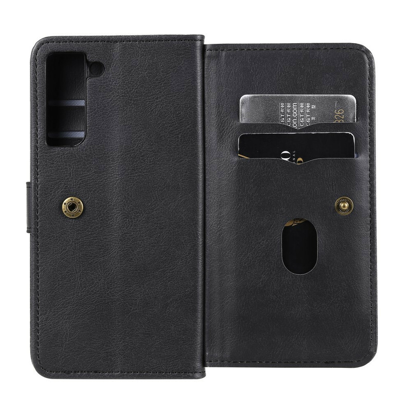 Housse Samsung Galaxy S21 FE Simili Cuir 10 Porte-Cartes Housse Samsung Galaxy S21 FE Simili Cuir 10 Porte-Cartes