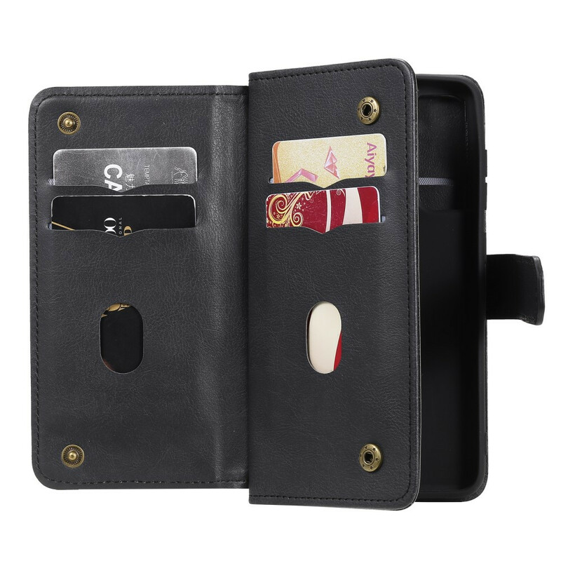 Housse Samsung Galaxy S21 FE Simili Cuir 10 Porte-Cartes Housse Samsung Galaxy S21 FE Simili Cuir 10 Porte-Cartes