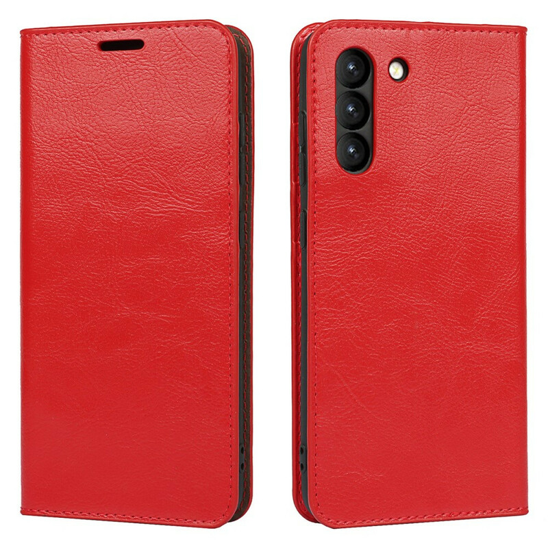 Flip Cover Samsung Galaxy S21 FE Cuir Véritable Flip Cover Samsung Galaxy S21 FE Cuir Véritable