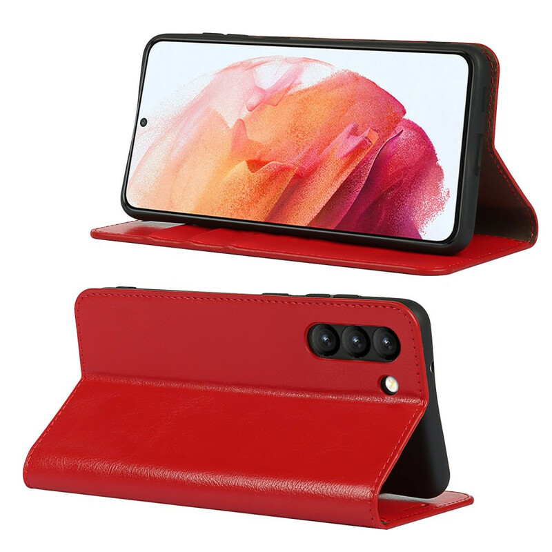 Flip Cover Samsung Galaxy S21 FE Cuir Véritable Flip Cover Samsung Galaxy S21 FE Cuir Véritable