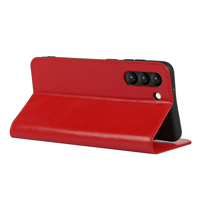 Flip Cover Samsung Galaxy S21 FE Cuir Véritable Flip Cover Samsung Galaxy S21 FE Cuir Véritable