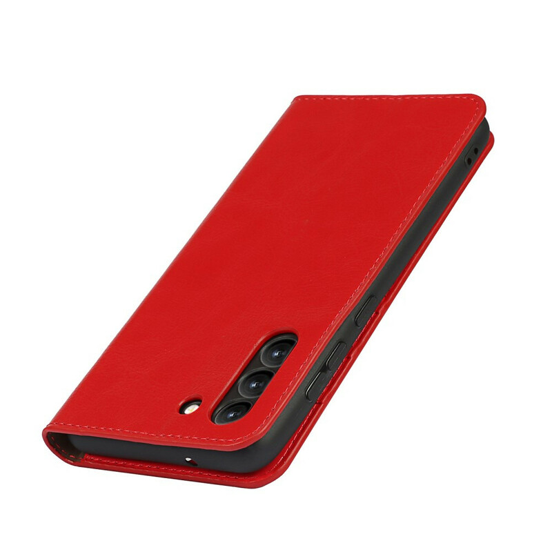 Flip Cover Samsung Galaxy S21 FE Cuir Véritable Flip Cover Samsung Galaxy S21 FE Cuir Véritable