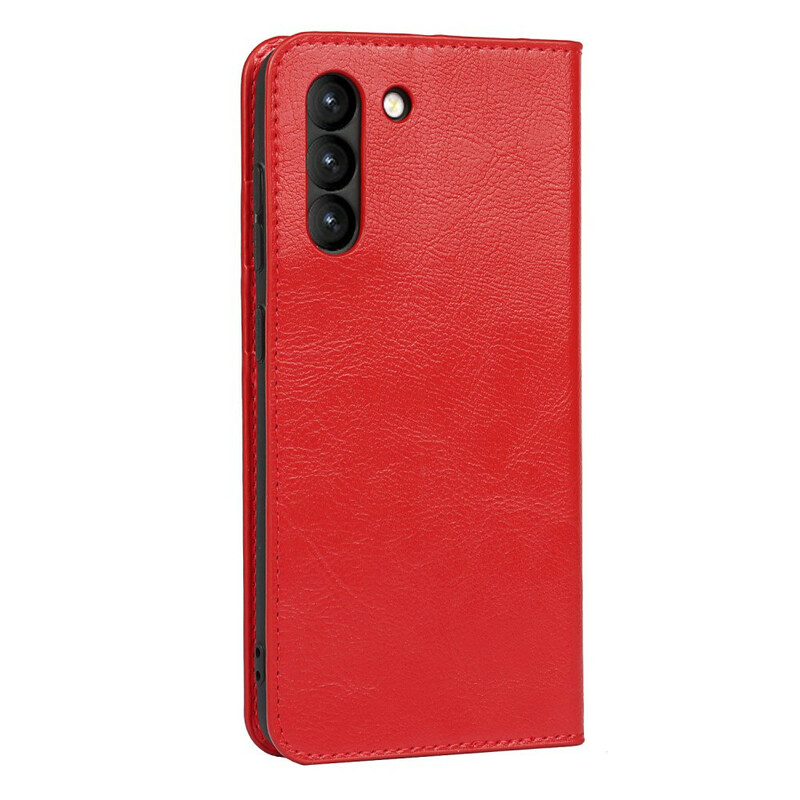 Flip Cover Samsung Galaxy S21 FE Cuir Véritable Flip Cover Samsung Galaxy S21 FE Cuir Véritable