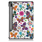 Smart Case Samsung Galaxy Tab S7 FE Renforcée Papillons et Fleurs