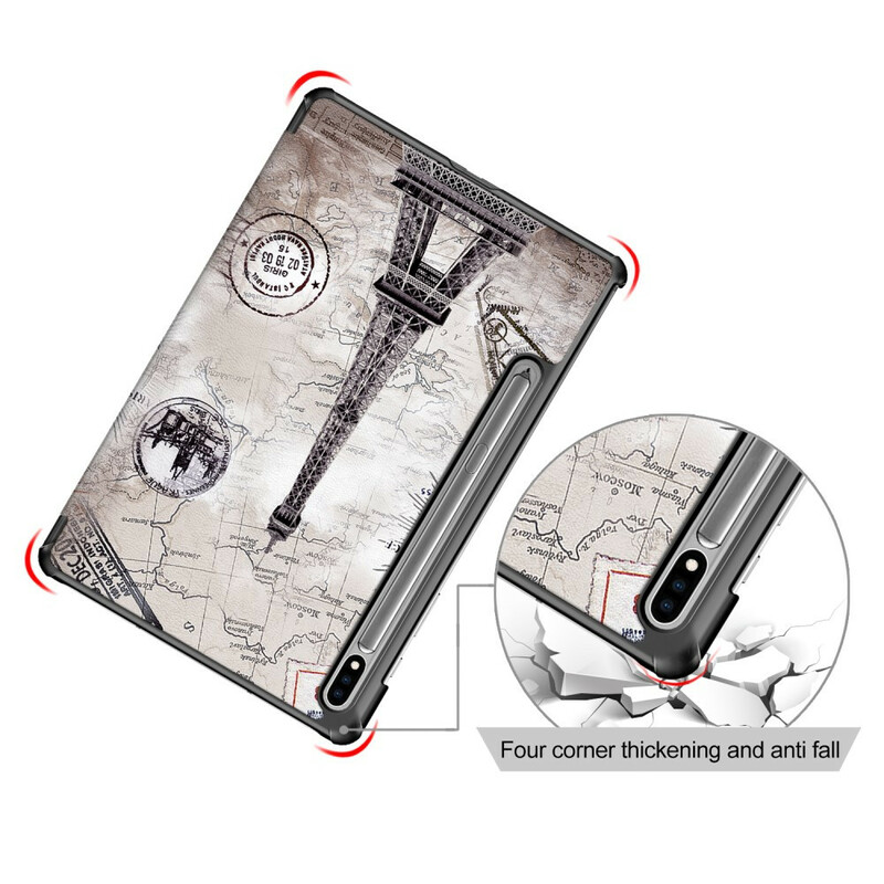 Smart Case Samsung Galaxy Tab S7 FE Renforcée Tour Eiffel Smart Case Samsung Galaxy Tab S7 FE Renforcée Tour Eiffel