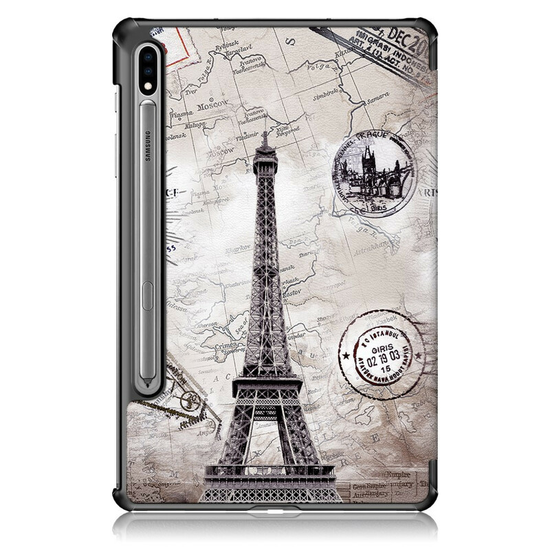 Smart Case Samsung Galaxy Tab S7 FE Renforcée Tour Eiffel