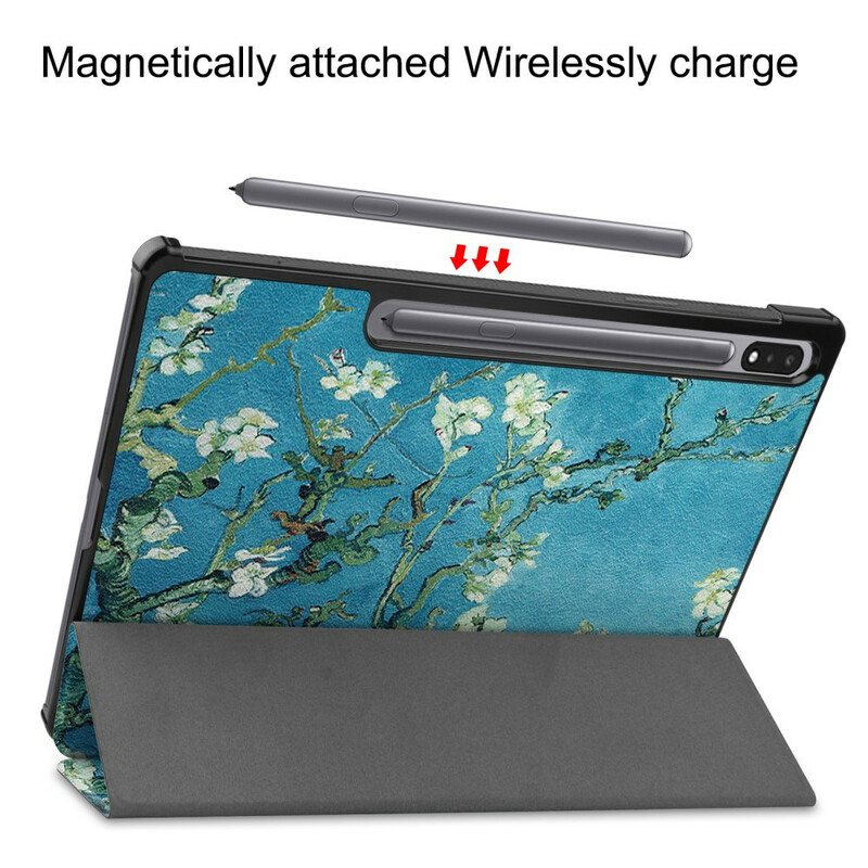 Smart Case Samsung Galaxy Tab S7 FE Porte-Stylet Branches Smart Case Samsung Galaxy Tab S7 FE Porte-Stylet Branches