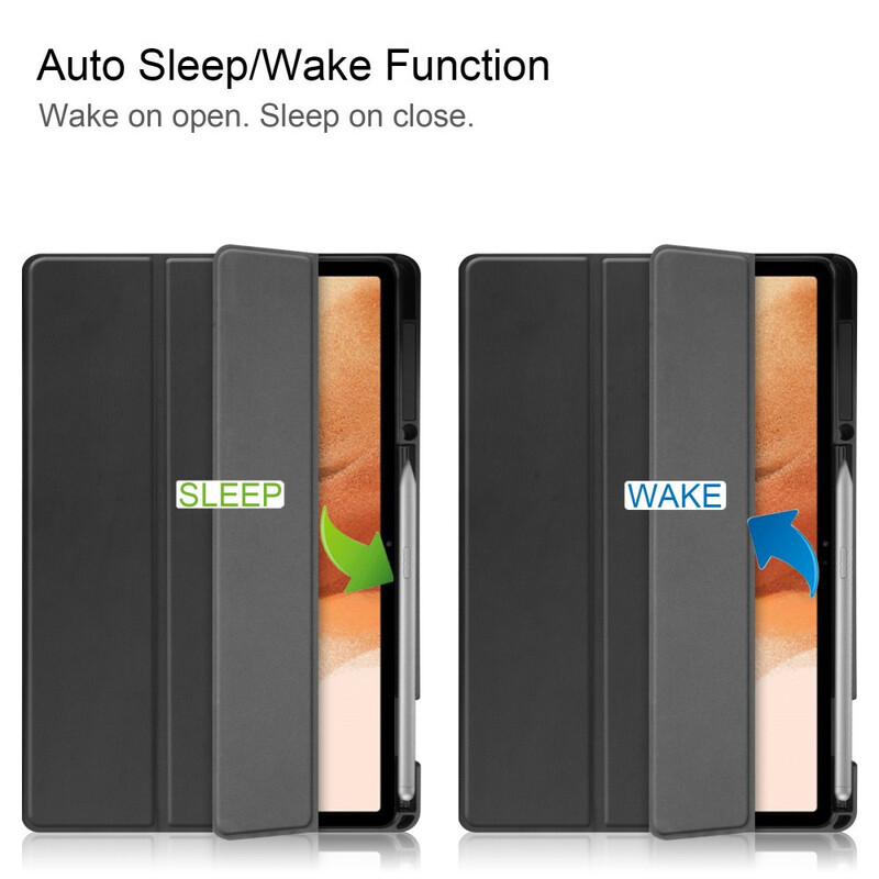 Smart Case Samsung Galaxy Tab S7 FE Tri Fold Porte-Stylet Smart Case Samsung Galaxy Tab S7 FE Tri Fold Porte-Stylet