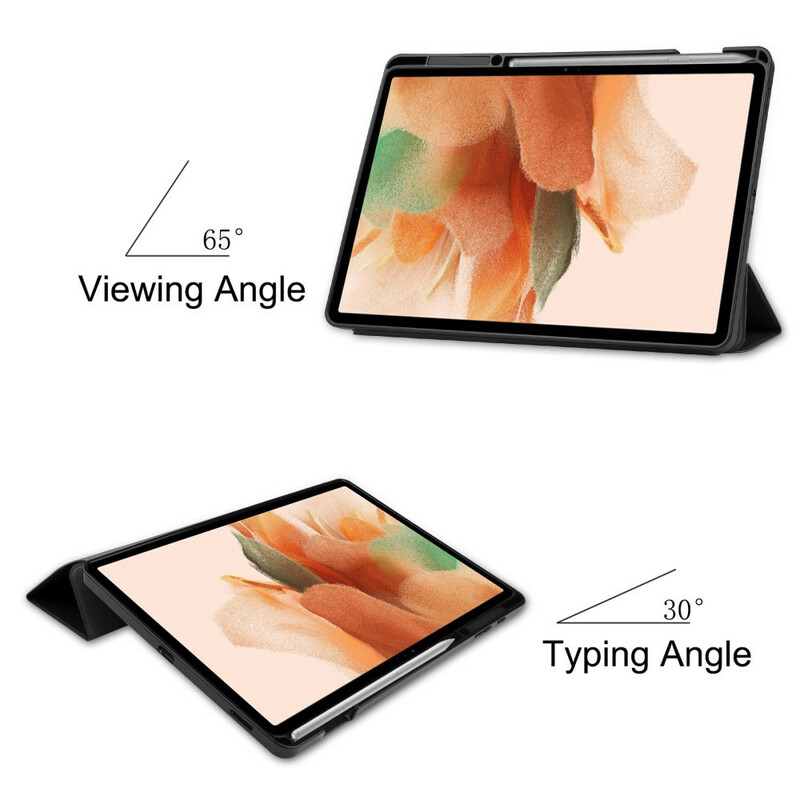 Smart Case Samsung Galaxy Tab S7 FE Tri Fold Porte-Stylet Smart Case Samsung Galaxy Tab S7 FE Tri Fold Porte-Stylet