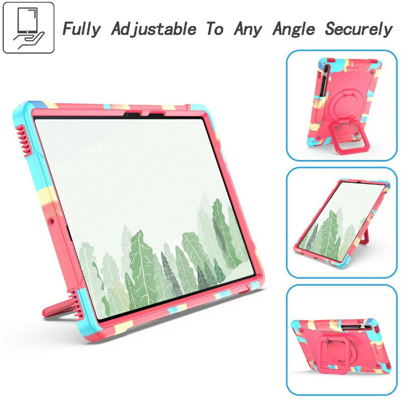 Coque Samsung Galaxy Tab S7 Plus / S7 FE Support et Bandoulière Color