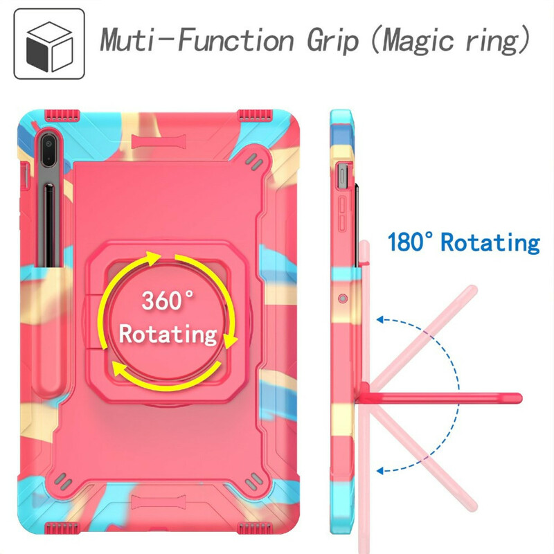 Coque Samsung Galaxy Tab S7 Plus / S7 FE Support et Bandoulière Color