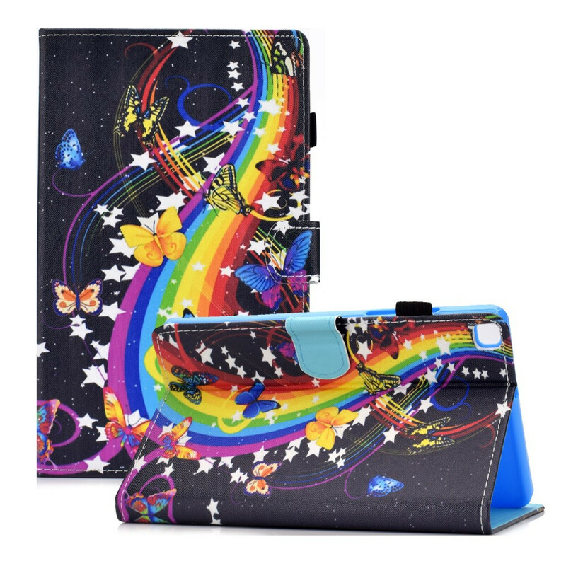 Housse Samsung Galaxy Tab A7 Lite Papillons Arc-en-Ciel Housse Samsung Galaxy Tab A7 Lite Papillons Arc-en-Ciel