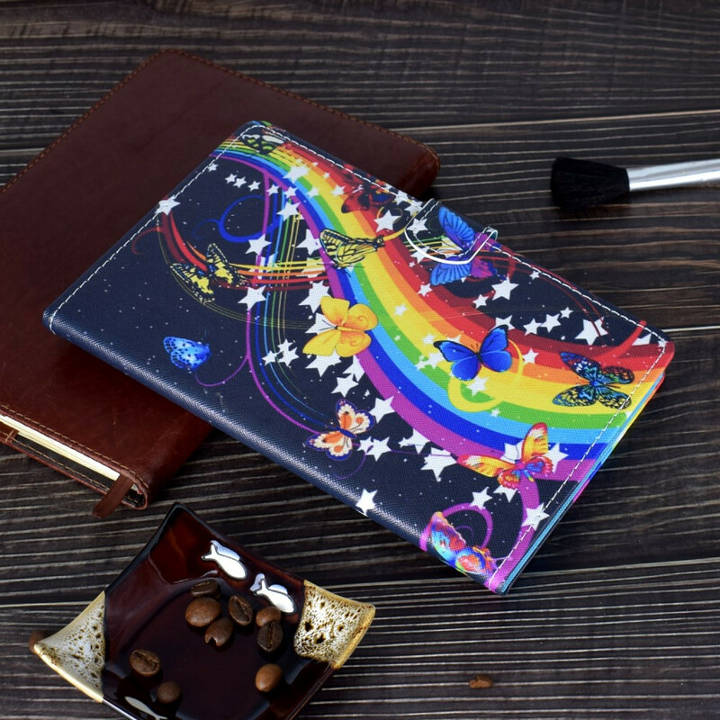 Housse Samsung Galaxy Tab A7 Lite Papillons Arc-en-Ciel Housse Samsung Galaxy Tab A7 Lite Papillons Arc-en-Ciel