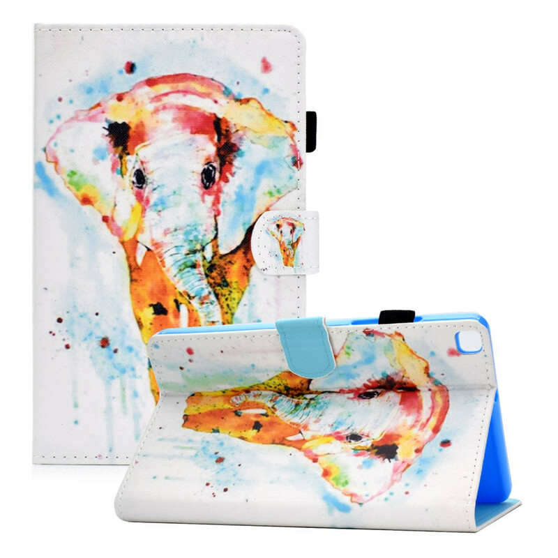 Housse Samsung Galaxy Tab A7 Lite Éléphant Aquarelle Housse Samsung Galaxy Tab A7 Lite Éléphant Aquarelle