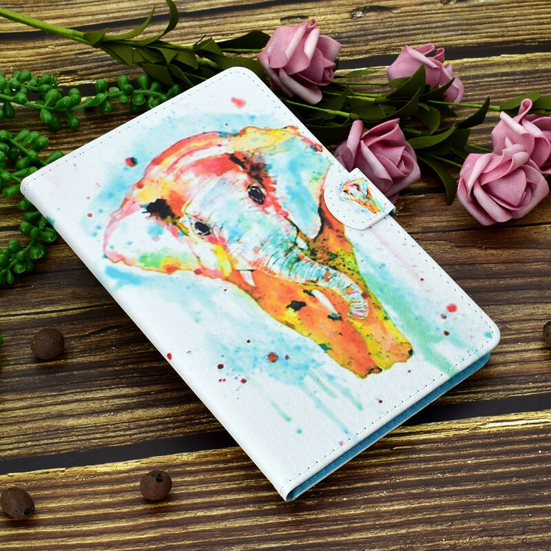 Housse Samsung Galaxy Tab A7 Lite Éléphant Aquarelle Housse Samsung Galaxy Tab A7 Lite Éléphant Aquarelle