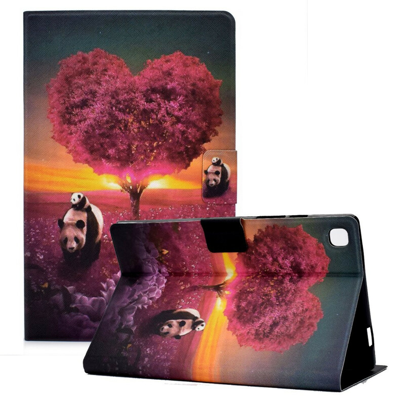 Housse Samsung Galaxy Tab A7 Lite Panda Coeur Housse Samsung Galaxy Tab A7 Lite Panda Coeur