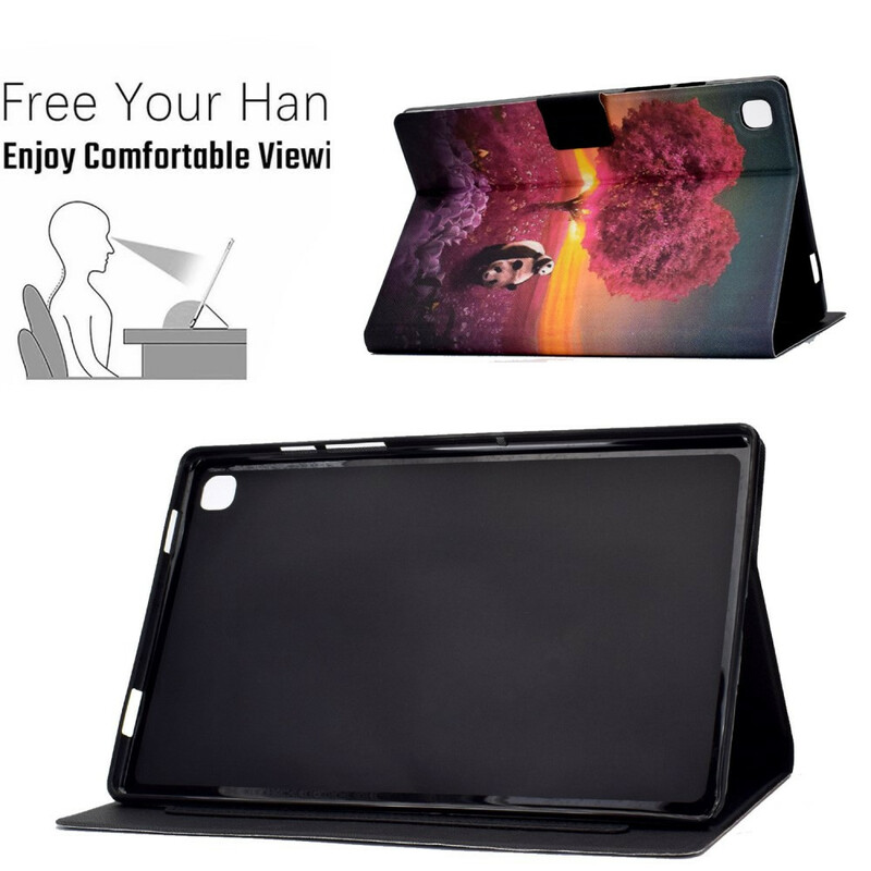 Housse Samsung Galaxy Tab A7 Lite Panda Coeur Housse Samsung Galaxy Tab A7 Lite Panda Coeur
