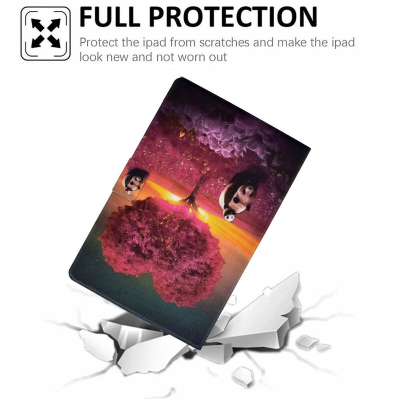 Housse Samsung Galaxy Tab A7 Lite Panda Coeur Housse Samsung Galaxy Tab A7 Lite Panda Coeur