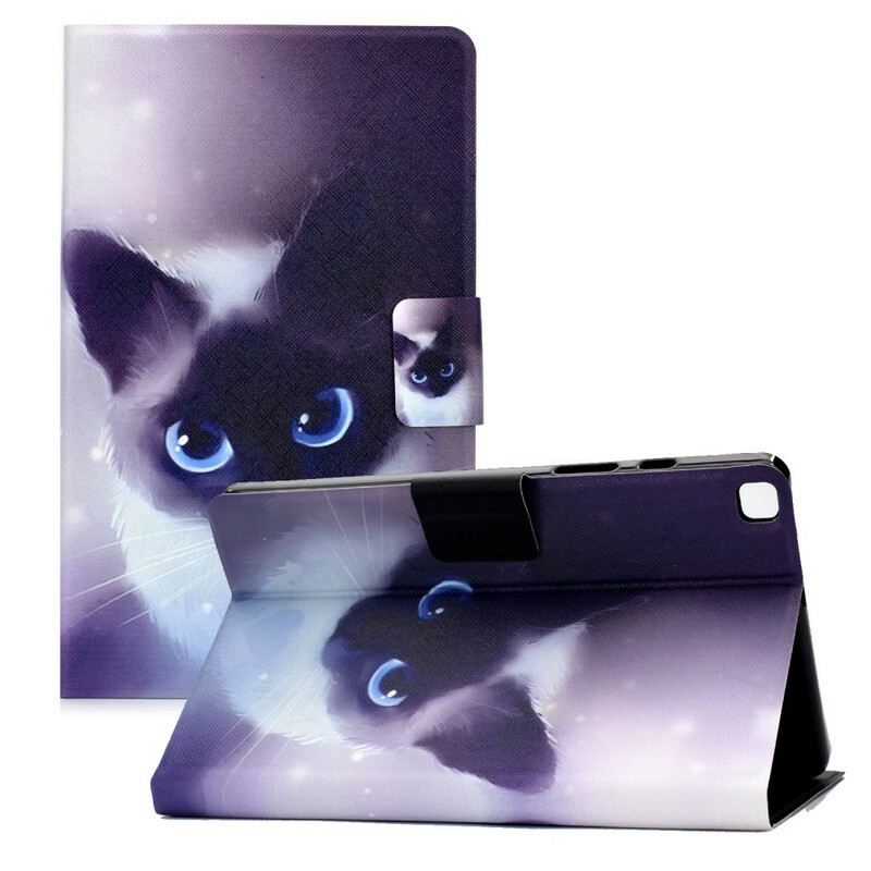 Housse Samsung Galaxy Tab A7 Lite Chat Yeux Bleus Housse Samsung Galaxy Tab A7 Lite Chat Yeux Bleus