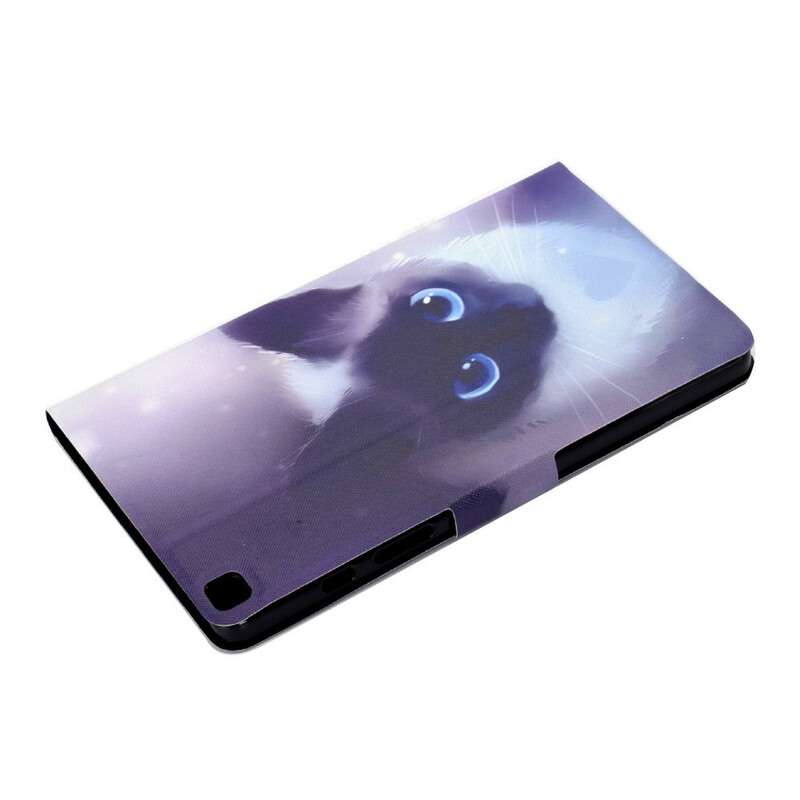Housse Samsung Galaxy Tab A7 Lite Chat Yeux Bleus Housse Samsung Galaxy Tab A7 Lite Chat Yeux Bleus