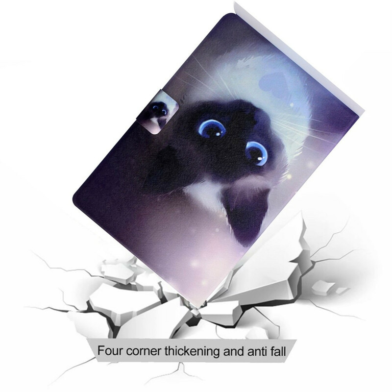 Housse Samsung Galaxy Tab A7 Lite Chat Yeux Bleus Housse Samsung Galaxy Tab A7 Lite Chat Yeux Bleus