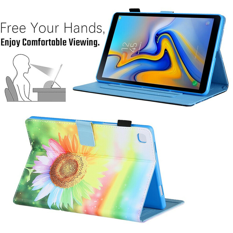 Housse Samsung Galaxy Tab A7 Lite Fleurs au Soleil Housse Samsung Galaxy Tab A7 Lite Fleurs au Soleil