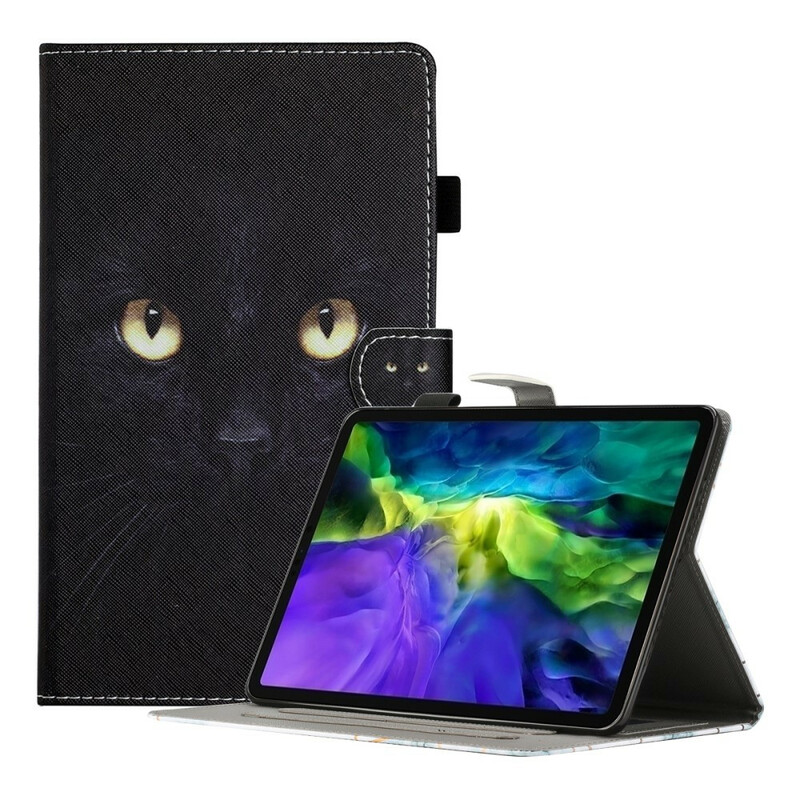 Housse Samsung Galaxy Tab A7 Lite Yeux de Chat Noir Housse Samsung Galaxy Tab A7 Lite Yeux de Chat Noir