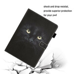 Housse Samsung Galaxy Tab A7 Lite Yeux de Chat Noir Housse Samsung Galaxy Tab A7 Lite Yeux de Chat Noir