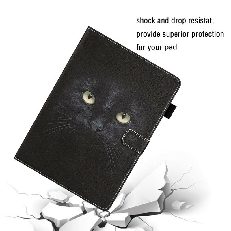 Housse Samsung Galaxy Tab A7 Lite Yeux de Chat Noir Housse Samsung Galaxy Tab A7 Lite Yeux de Chat Noir