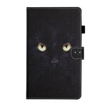 Housse Samsung Galaxy Tab A7 Lite Yeux de Chat Noir Housse Samsung Galaxy Tab A7 Lite Yeux de Chat Noir