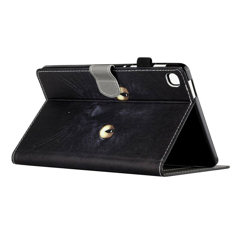 Housse Samsung Galaxy Tab A7 Lite Yeux de Chat Noir Housse Samsung Galaxy Tab A7 Lite Yeux de Chat Noir