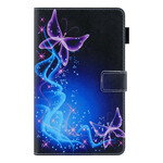 Housse Samsung Galaxy Tab A7 Lite Papillons Colorés Housse Samsung Galaxy Tab A7 Lite Papillons Colorés