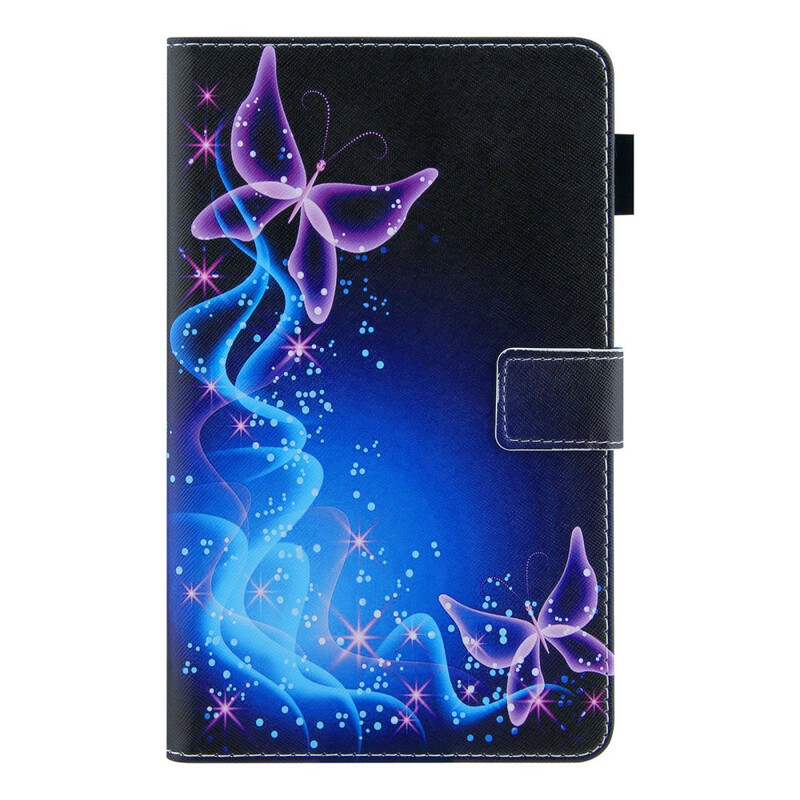 Housse Samsung Galaxy Tab A7 Lite Papillons Colorés Housse Samsung Galaxy Tab A7 Lite Papillons Colorés