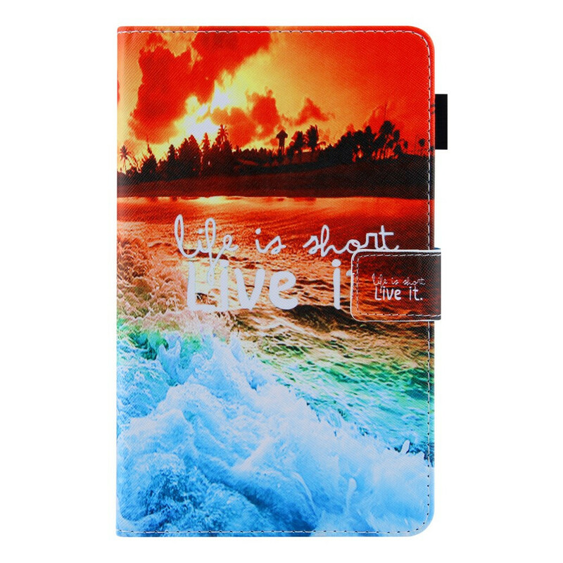 Housse Samsung Galaxy Tab A7 Lite Life is Short Sunset