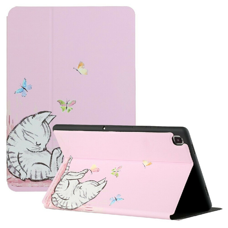 Smart Case Samsung Galaxy Tab A7 Lite Deux Volets Chaton Dormant Smart Case Samsung Galaxy Tab A7 Lite Deux Volets Chaton Dormant