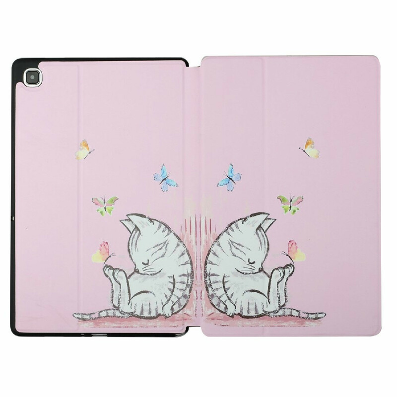 Smart Case Samsung Galaxy Tab A7 Lite Deux Volets Chaton Dormant Smart Case Samsung Galaxy Tab A7 Lite Deux Volets Chaton Dormant